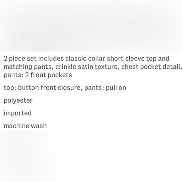 Jason Wu L & XL Lavender Button Front Short Sleeve Top Pants Crinkle Satin PJ - Picture 7 of 16